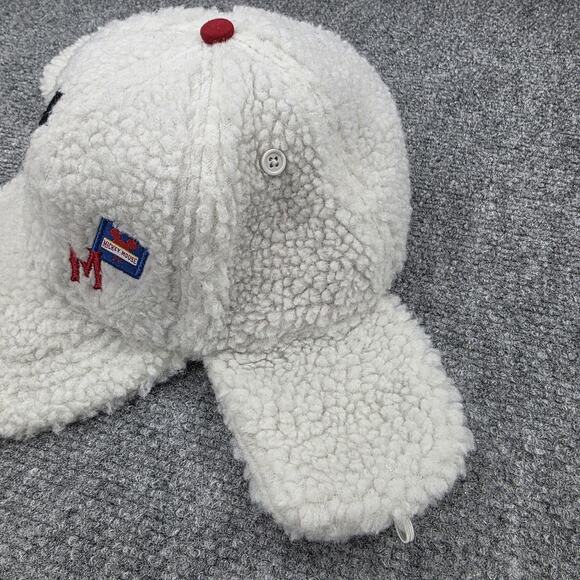 Disney Mickey Mouse Hat Cap Snap Back Kids XS/S Sherpa Faux Fur Ear Flap White - Picture 4 of 16